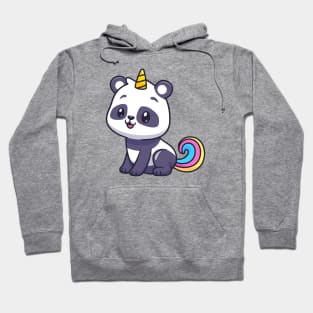 Cute Panda Unicorn Cartoon Hoodie